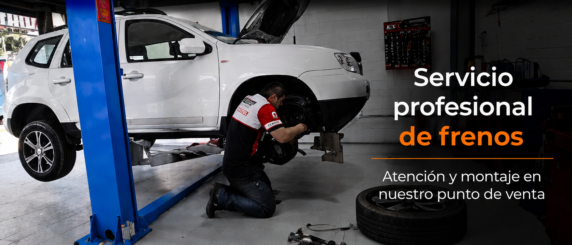 Servicio profesional de frenos en punto de venta